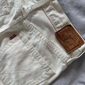 Levi's Ribcage Wide Leg Jeans - Off White